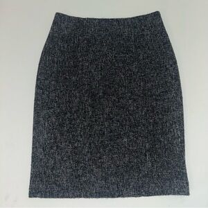 Banana Republic women’s black white wool blend tweed pencil skirt size 6P